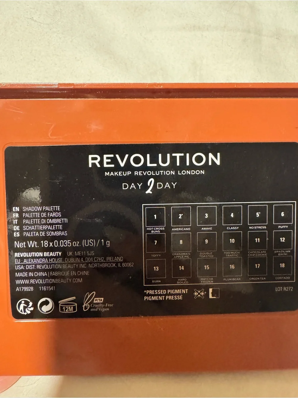 Makeup Revolution Eyeshadow Palette - Yellow, Orange, Green, Brown, Gold Shades